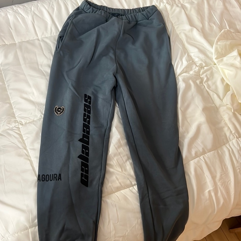 Yeezy Agoura Calabasas embroidered french terry pants